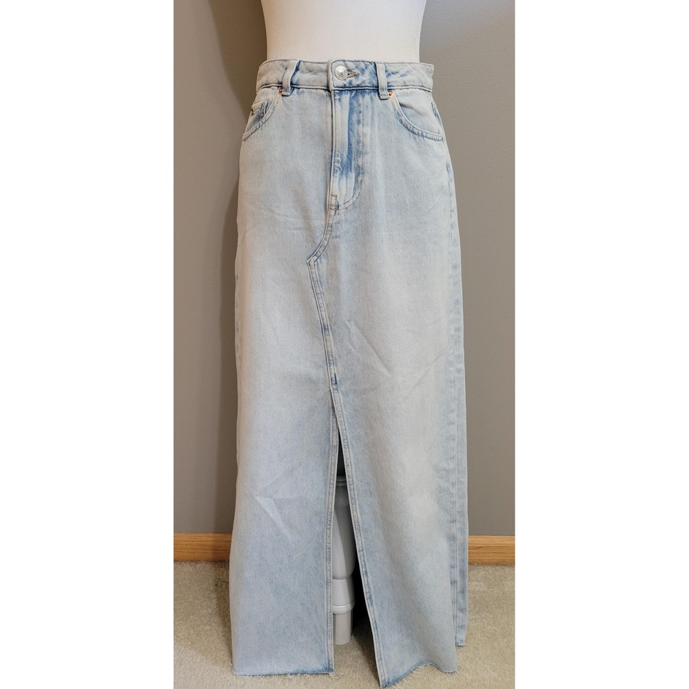 M&S Denim Split Fron Maxi Skirt